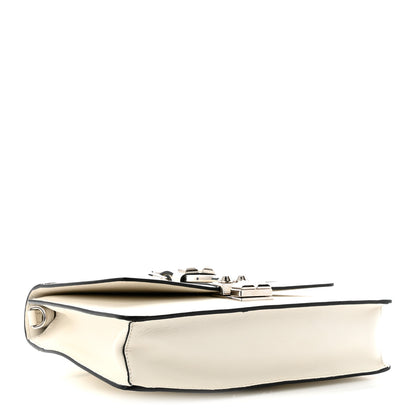 Prada Saffiano City Calfskin Studded Small Elektra Shoulder Bag White Black 4 of 9