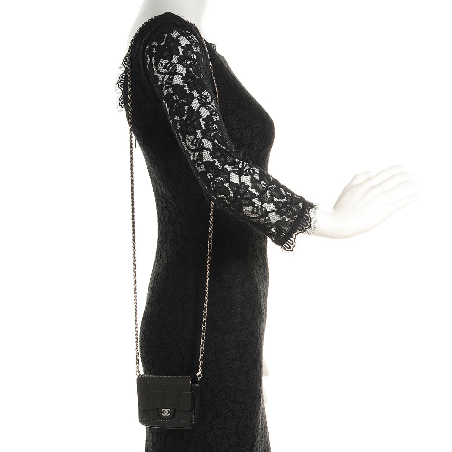 Chanel Lambskin Square Stitched Micro Flap Black 2 of 10