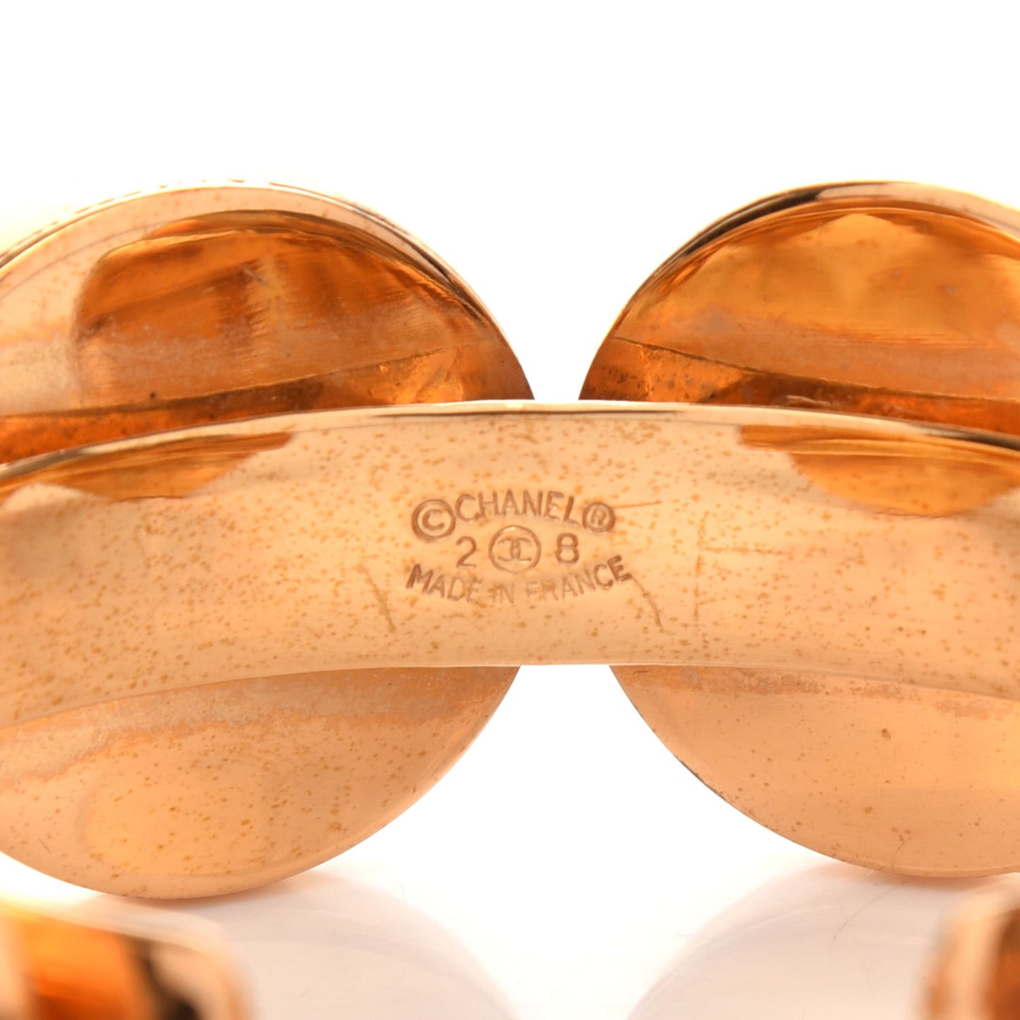 Pearl CC Cuff Bracelet Gold