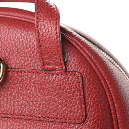 Gucci Pebbled Calfskin Soho Chain Backpack Hibiscus Red 13 of 14