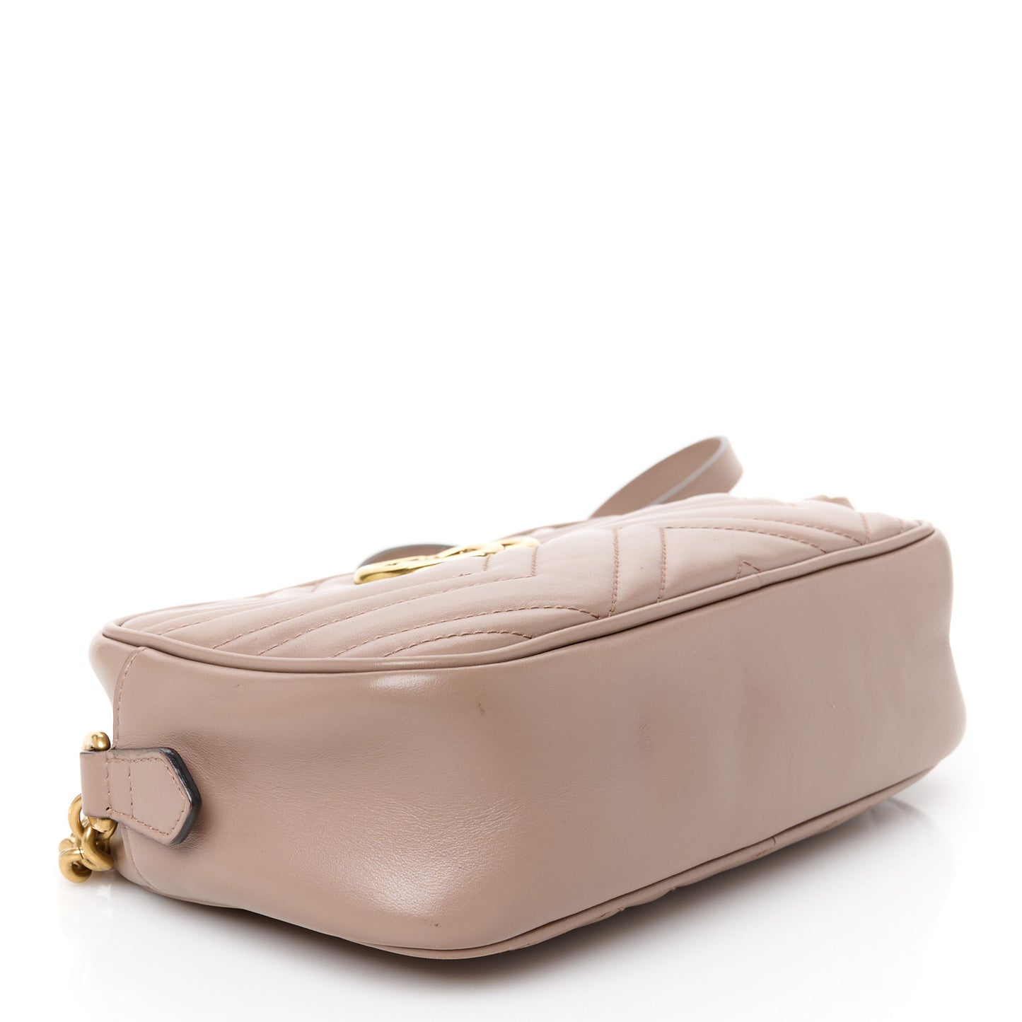 Calfskin Matelasse Small GG Marmont Chain Shoulder Bag Porcelain Rose