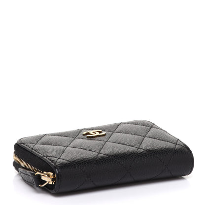 Chanel Caviar Quilted Zip Coin Purse Black 4 of 8