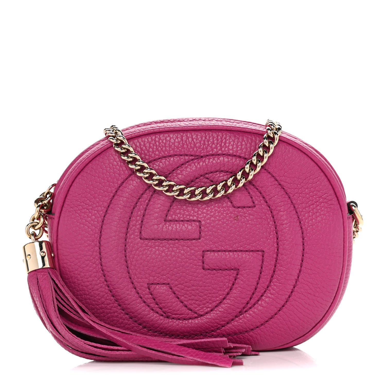 Gucci Cellarius Calfskin Mini Soho Chain Bag Bright Bouganville 1 of 11