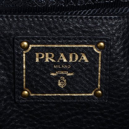 Prada Vitello Daino Tote Nero Black 6 of 12