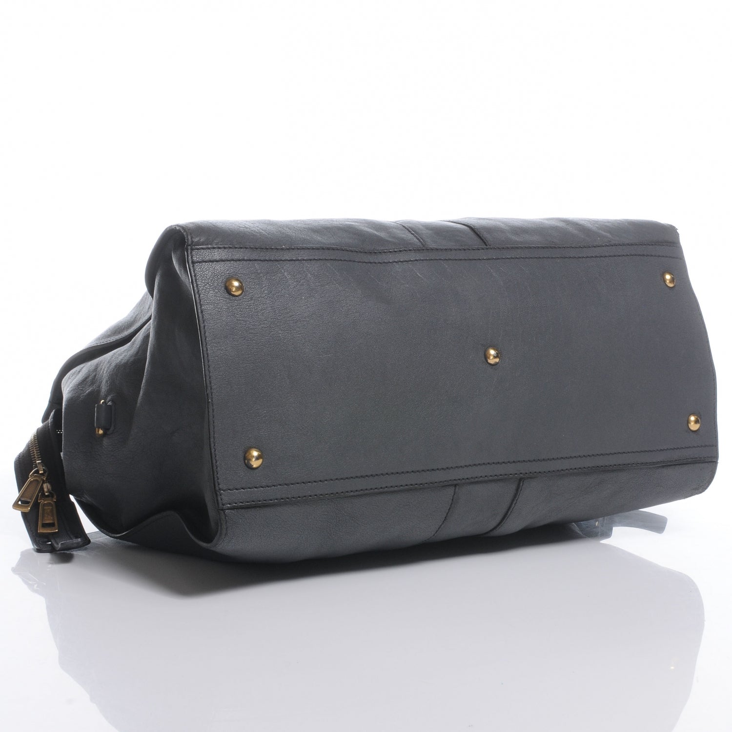 Saint Laurent Leather Large Cabas Chyc Grey 5 of 8