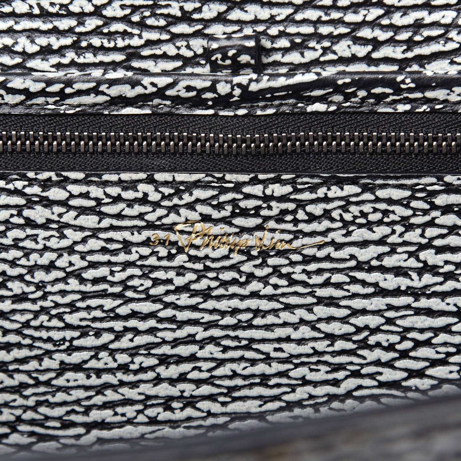 3.1 Phillip Lim Textured Calfskin Large Pashli Satchel Black Cream 8 of 9