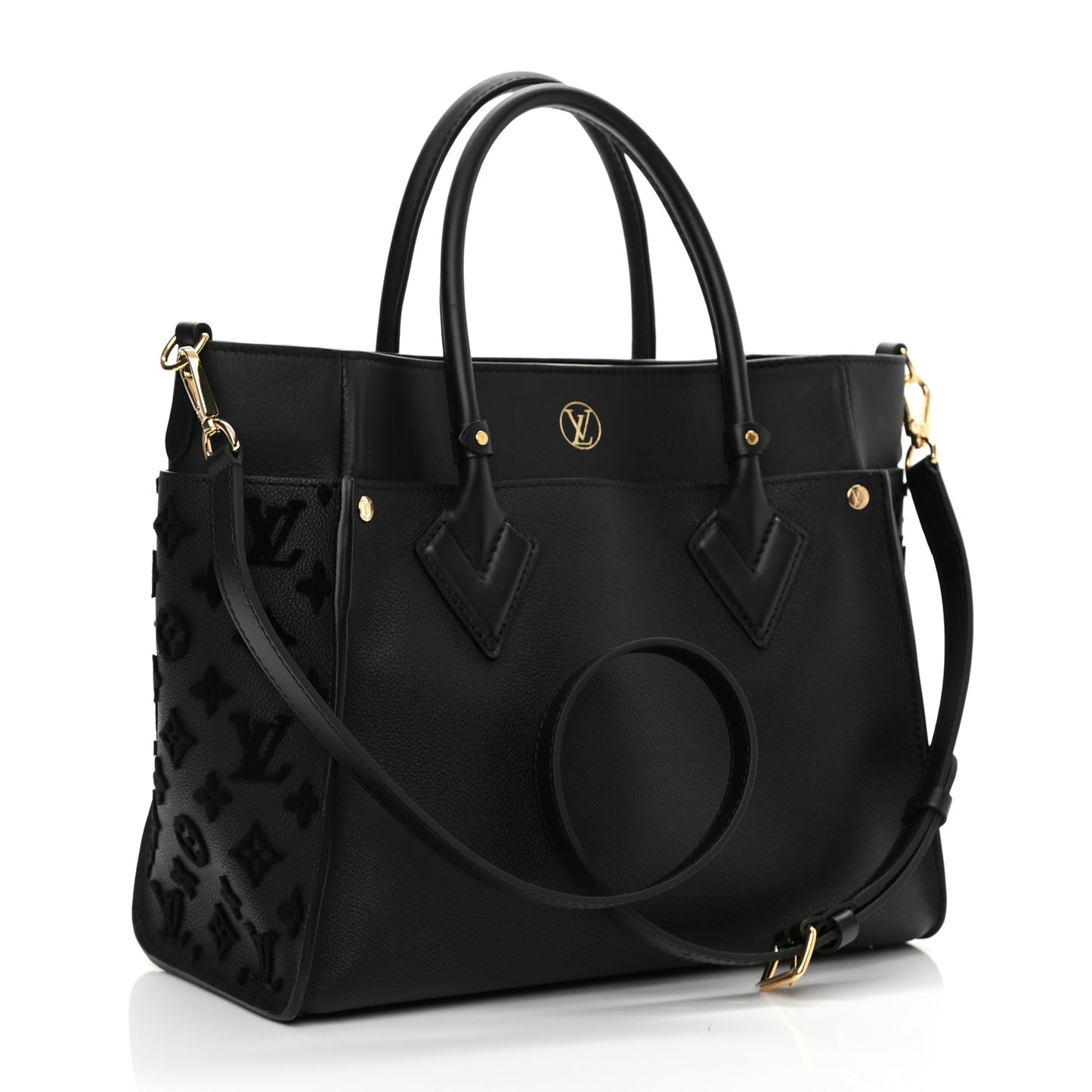 Calfskin Monogram Tufting On My Side Black