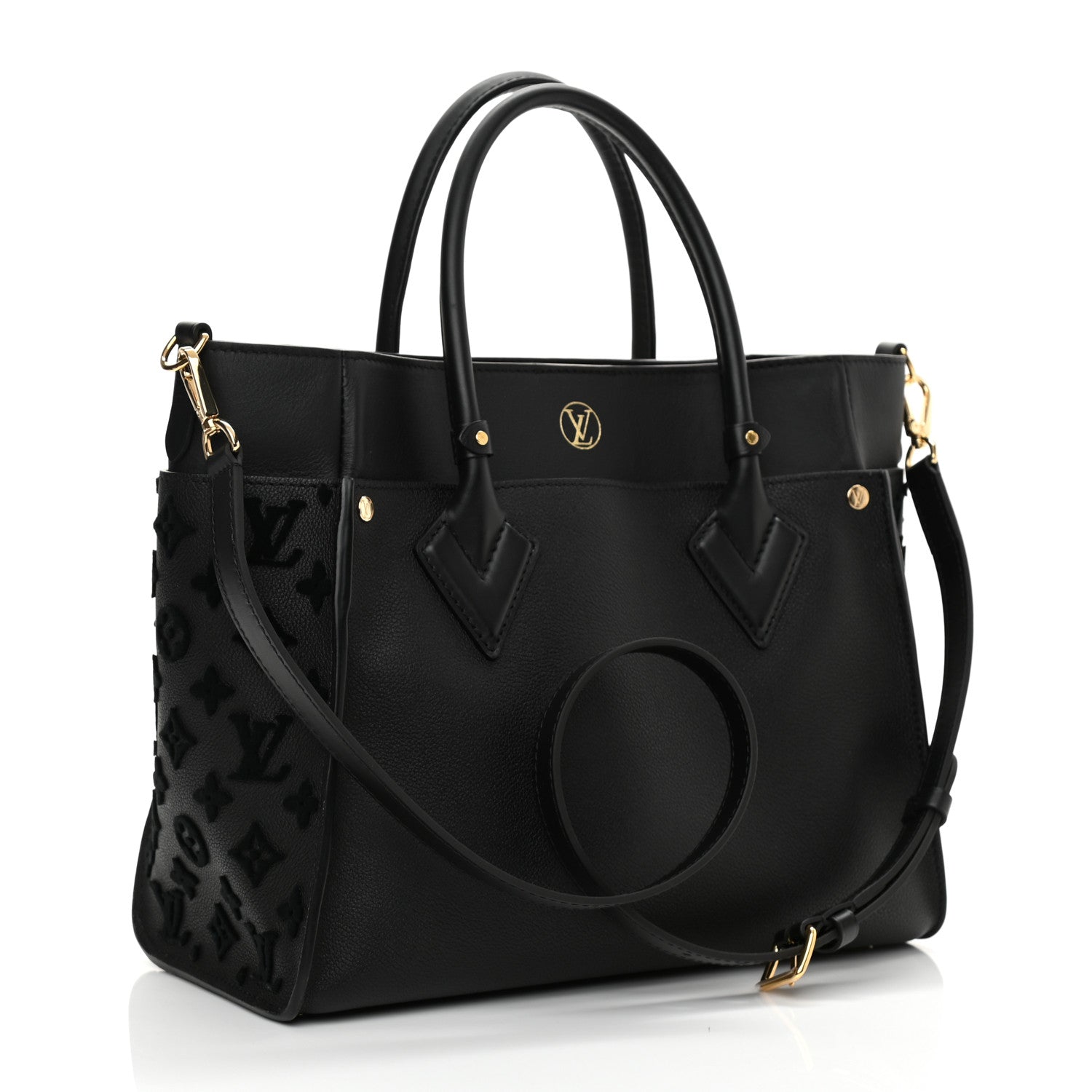 Louis Vuitton Calfskin Monogram Tufting On My Side Black 3 of 8