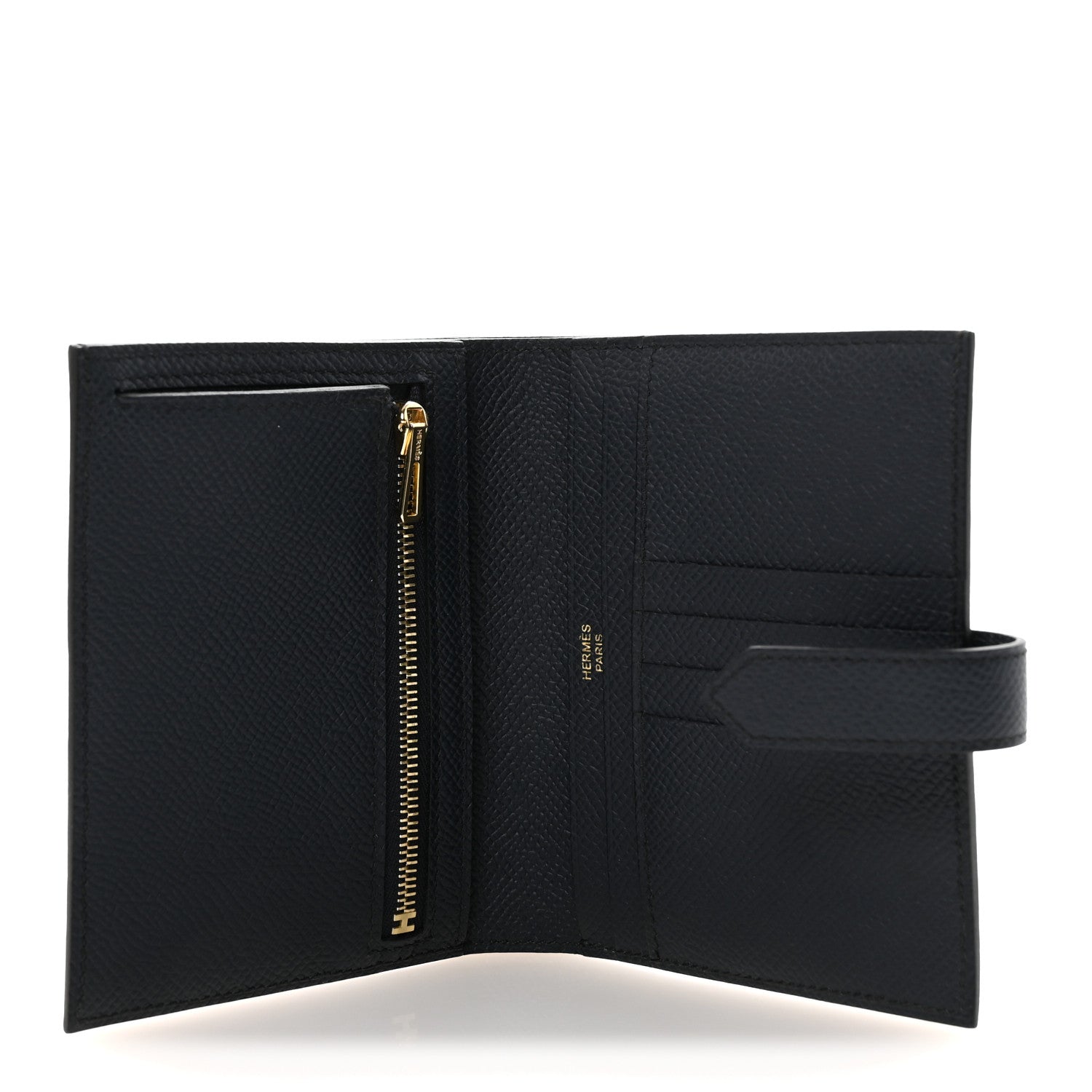 Hermes Epsom Bearn Compact Wallet Bleu Indigo 5 of 7
