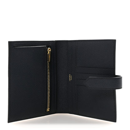 Hermes Epsom Bearn Compact Wallet Bleu Indigo 5 of 7