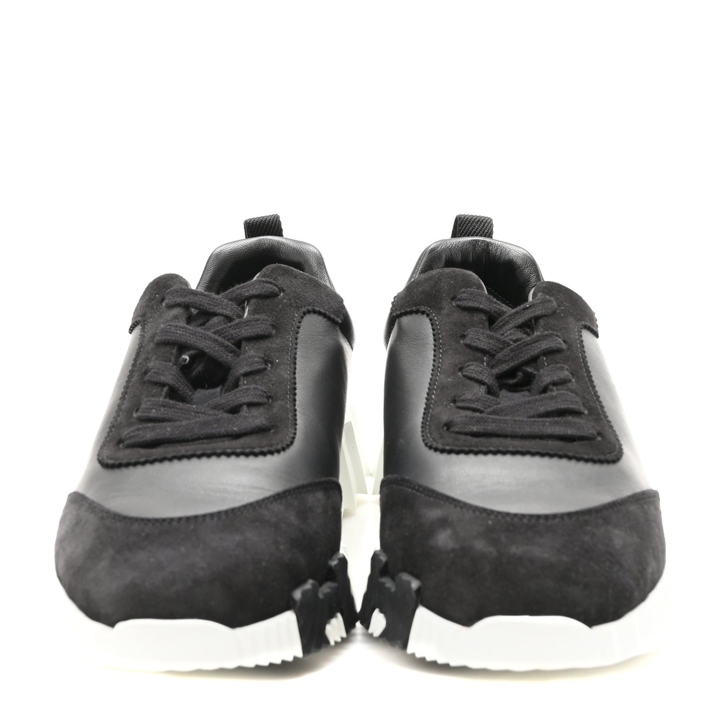 Goatskin Suede Goatskin Bouncing Sneakers 39.5 Black