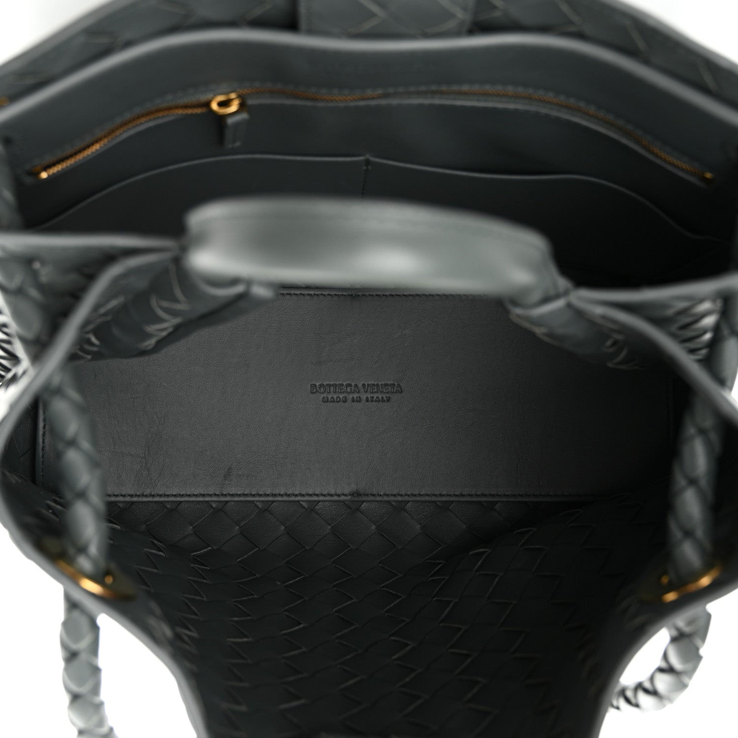 Bottega Veneta Nappa Intrecciato Medium Andiamo Shoulder Bag Slate 5 of 10