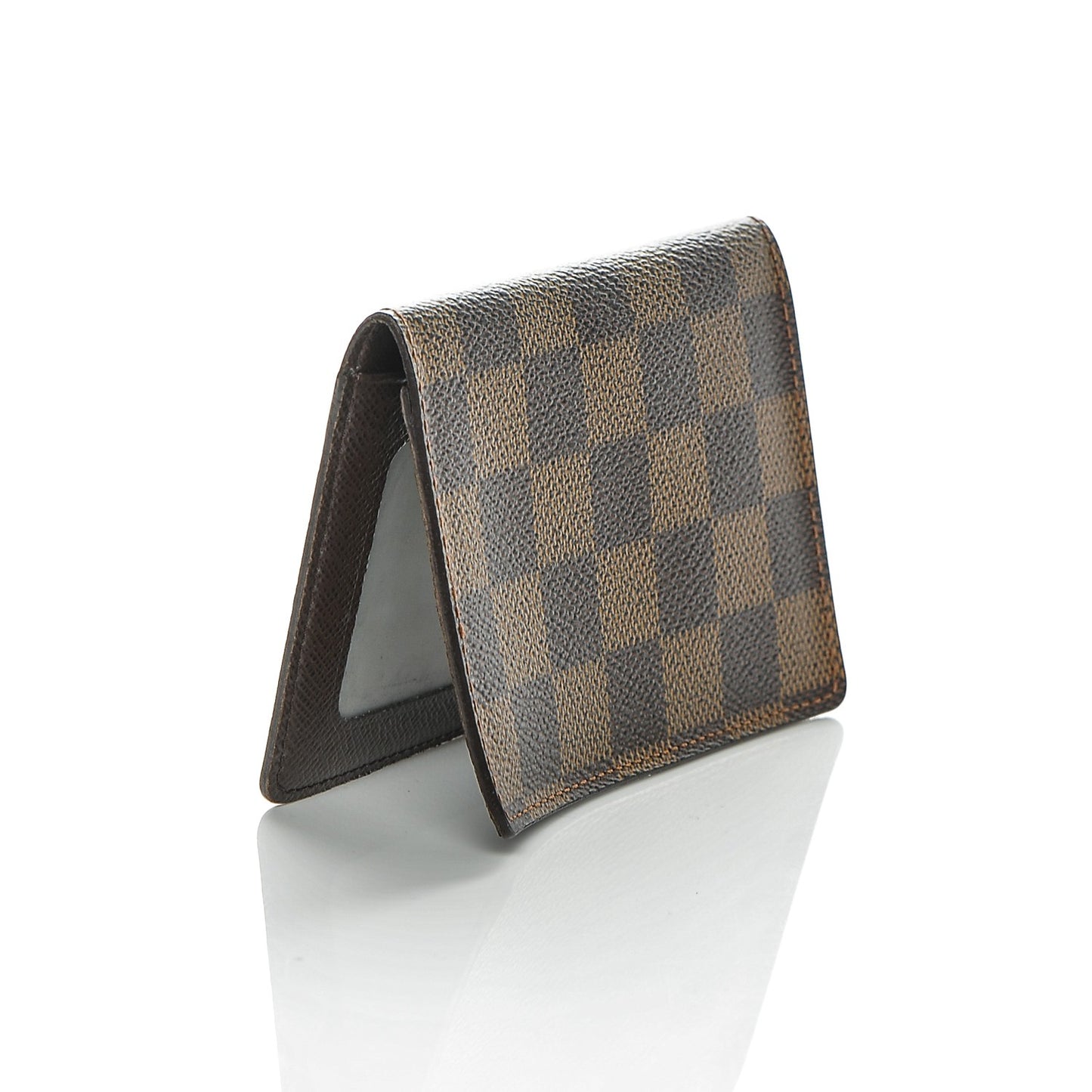 Damier Ebene Porte 2 Cartes Vertical Card Holder