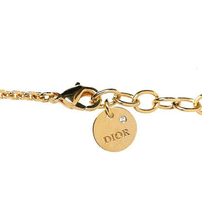Christian Dior Metal Dioramour Necklace Gold Red 4 of 5