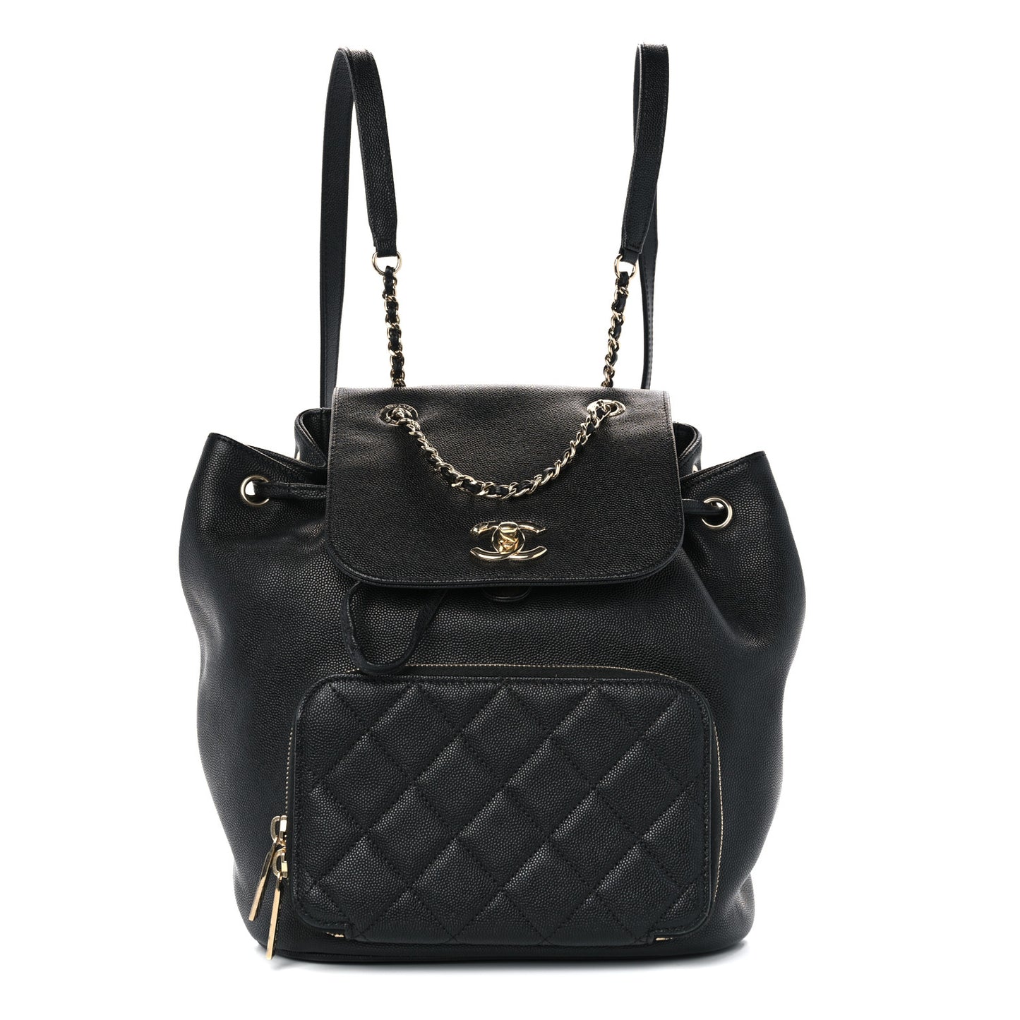 Caviar Quilted Business Affinity Backpack Black