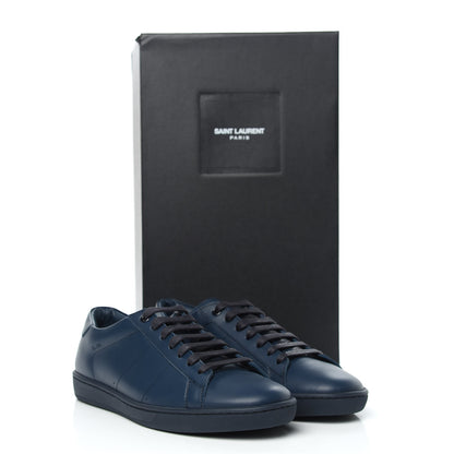 Saint Laurent Calfskin SL/06 Classic Court Sneakers 40 Blue 8 of 8