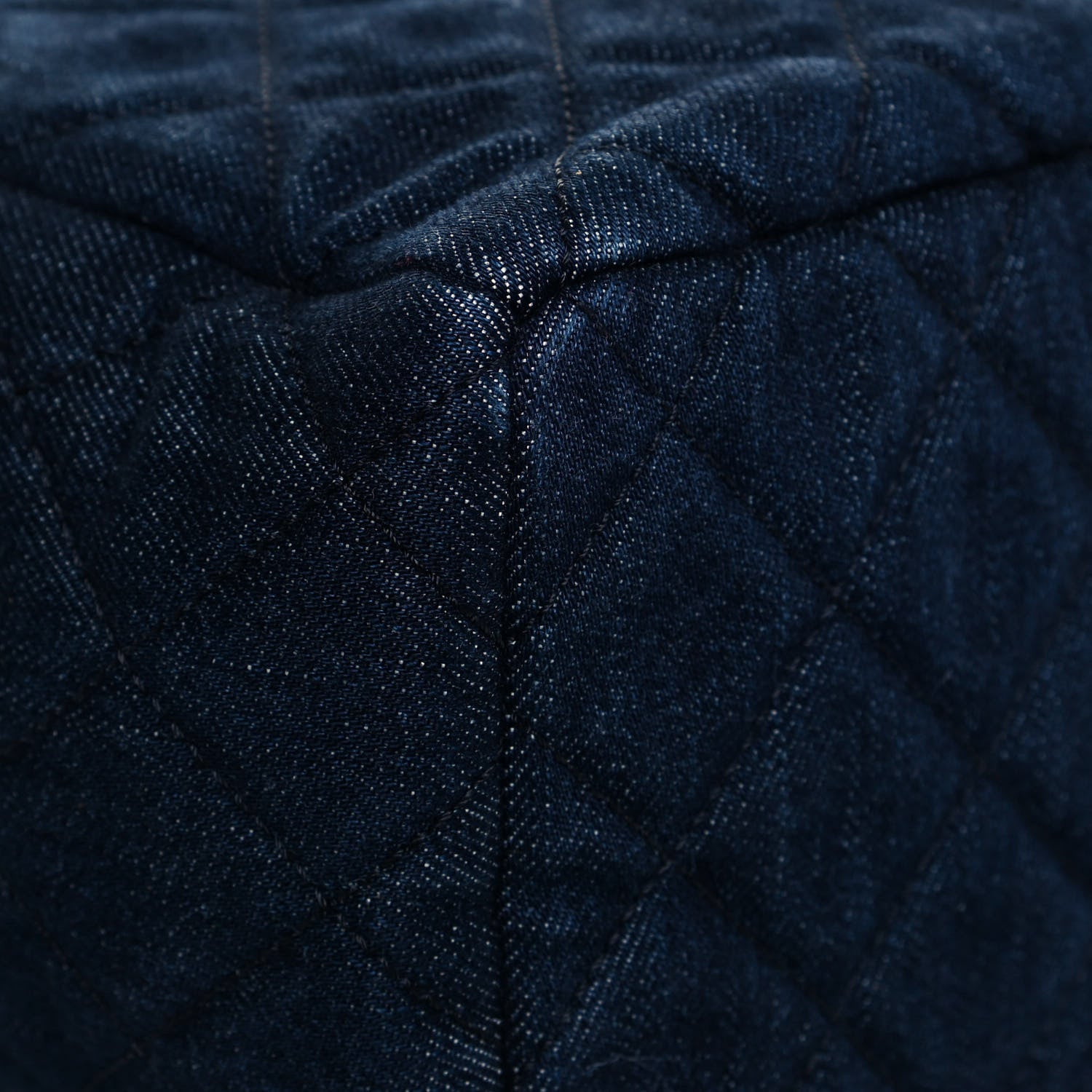 Chanel Washed Denim Quilted Small Urban Spirit Drawstring Bag Dark Blue 9 of 12
