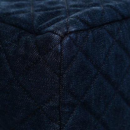 Chanel Washed Denim Quilted Small Urban Spirit Drawstring Bag Dark Blue 9 of 12