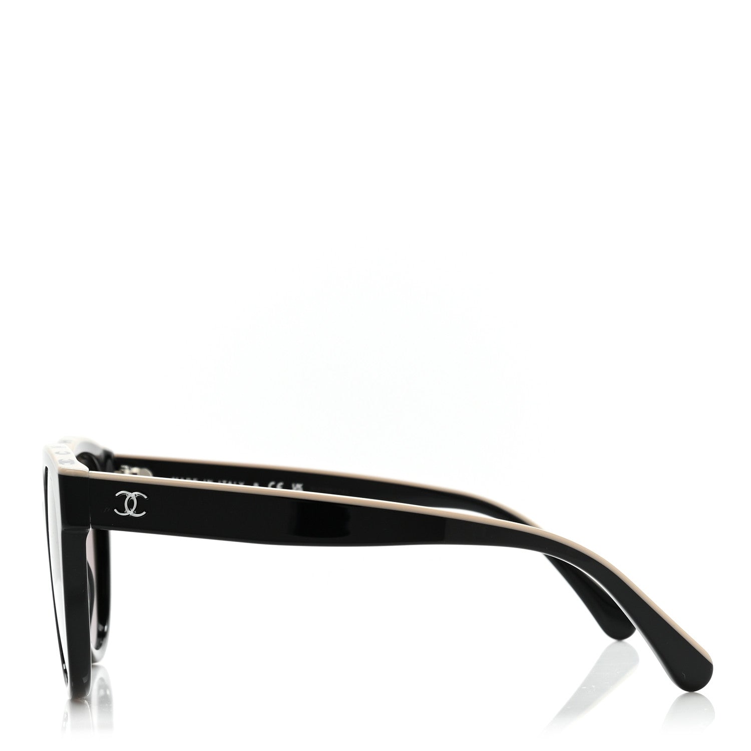 Chanel Acetate CC Butterfly Sunglasses 5414 Black Beige 3 of 8