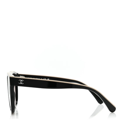 Chanel Acetate CC Butterfly Sunglasses 5414 Black Beige 3 of 8