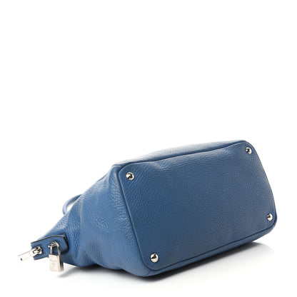Prada Vitello Daino Double Handle Satchel Cobalto 4 of 13