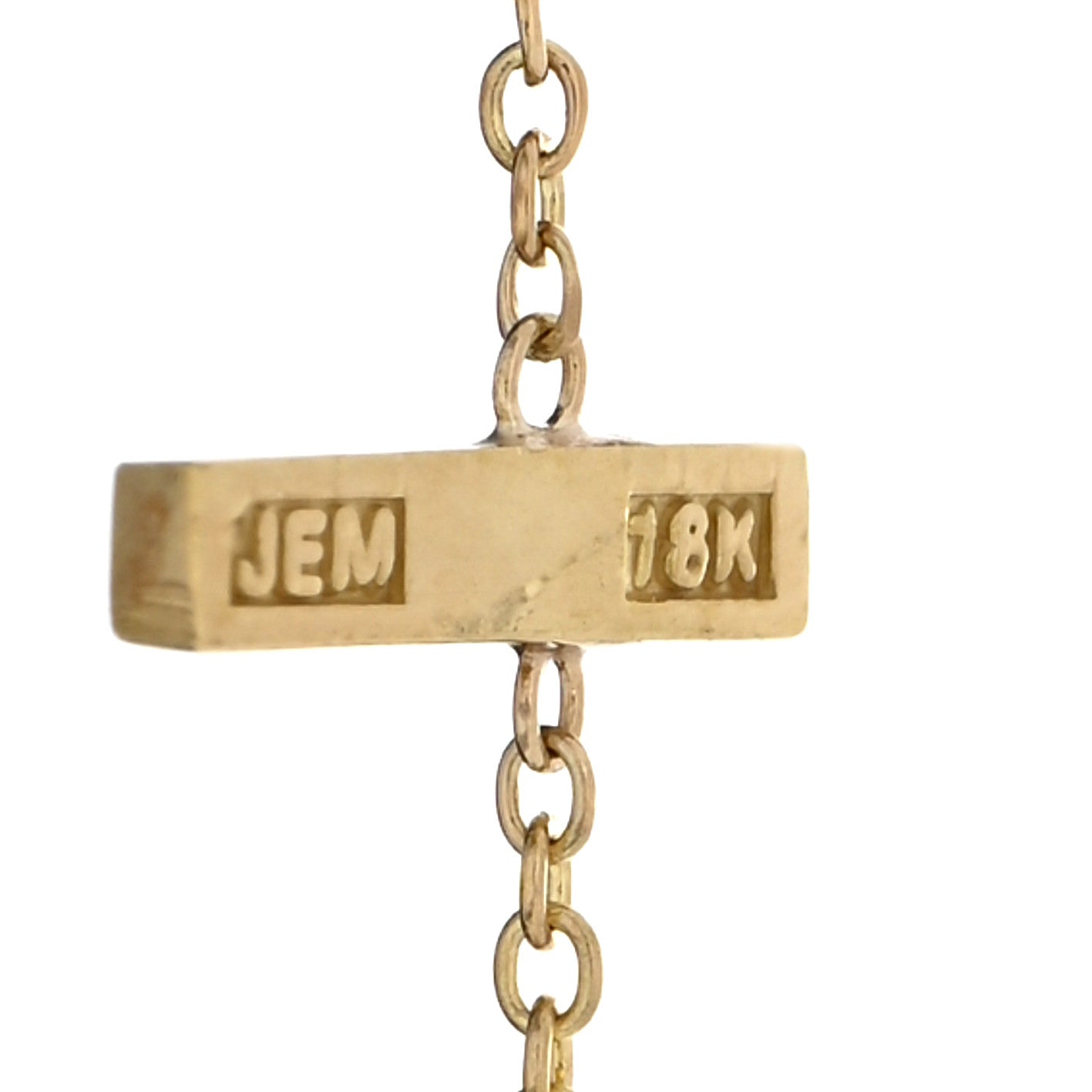 18K Yellow Gold Cross Bar Bracelet
