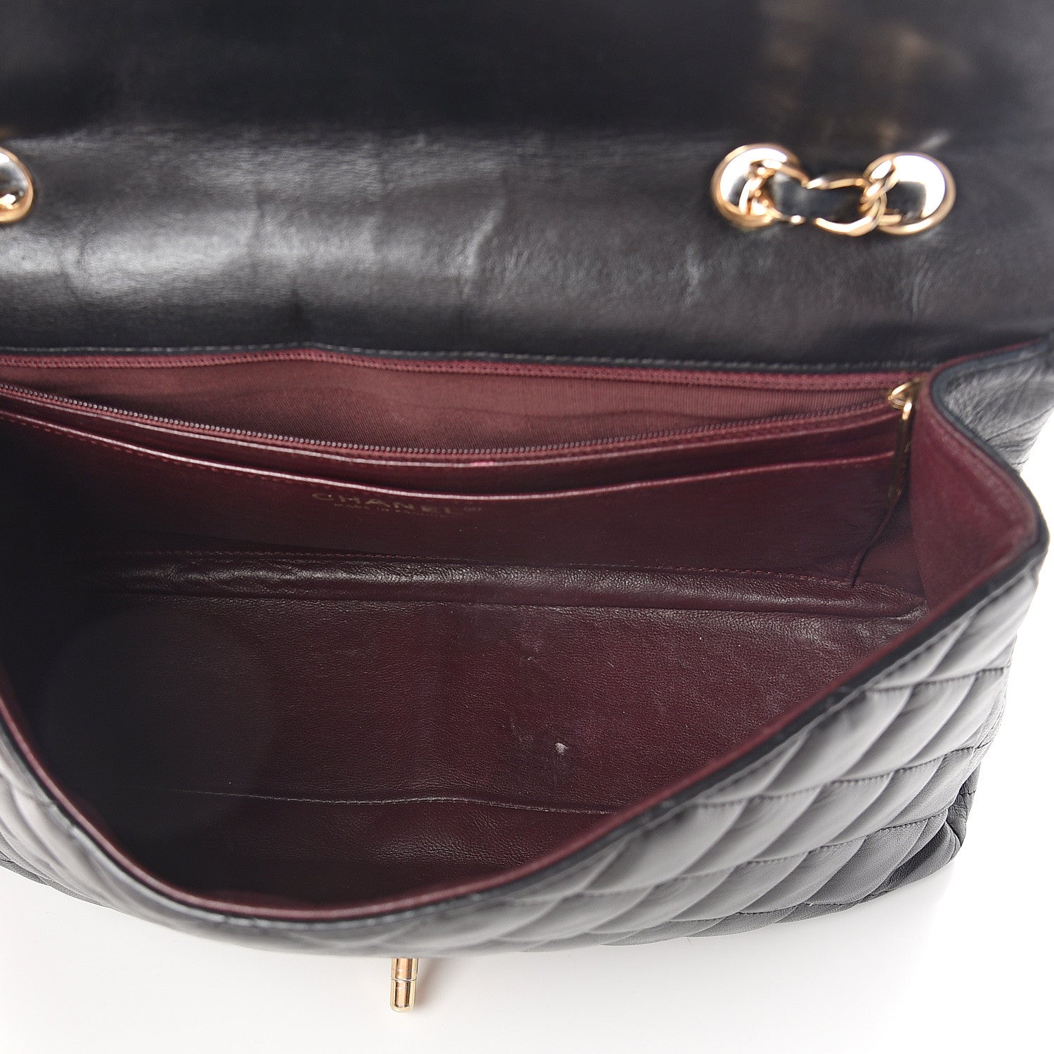 Chanel Lambskin Quilted Jumbo Single Flap Black 4 of 8