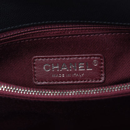 Chanel Caviar Chevron Quilted Small Coco Handle Flap Black 6 of 10