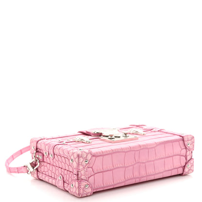 Louis Vuitton Alligator Petite Malle Pink 4 of 12