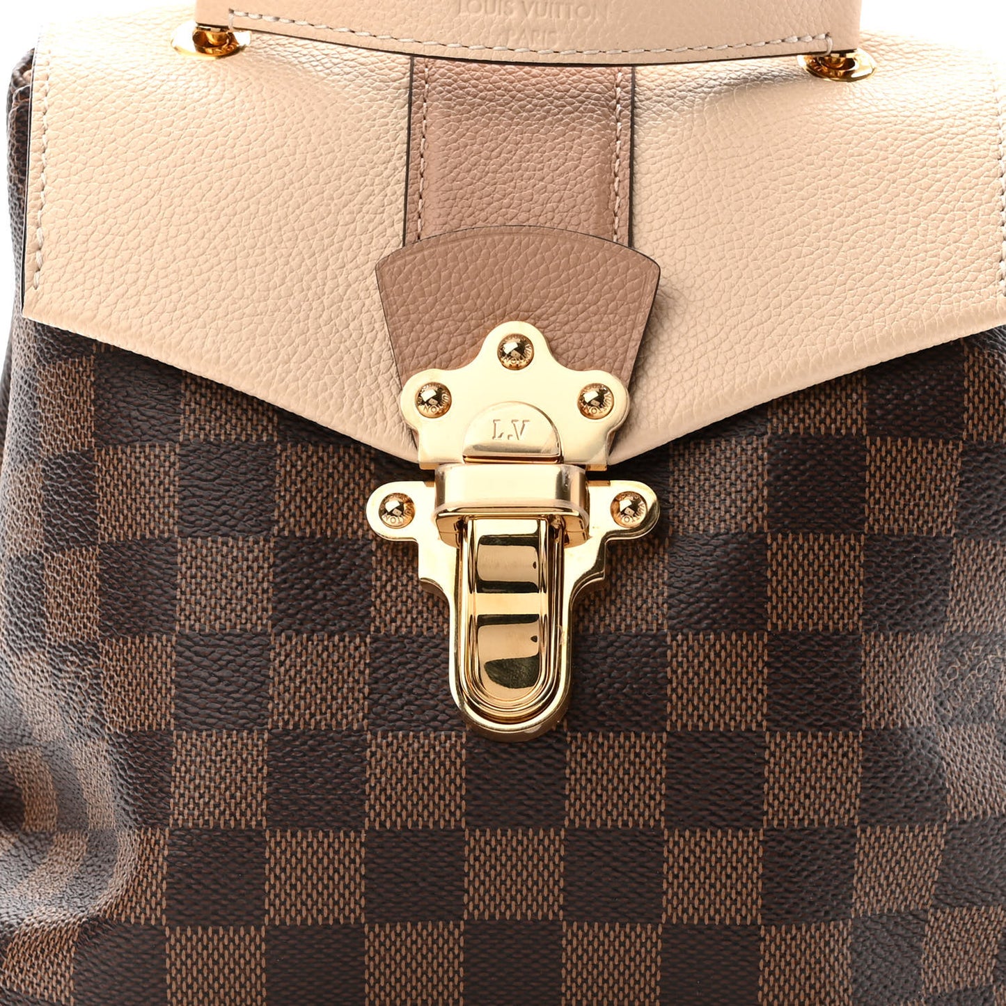 Damier Ebene Clapton Backpack Creme