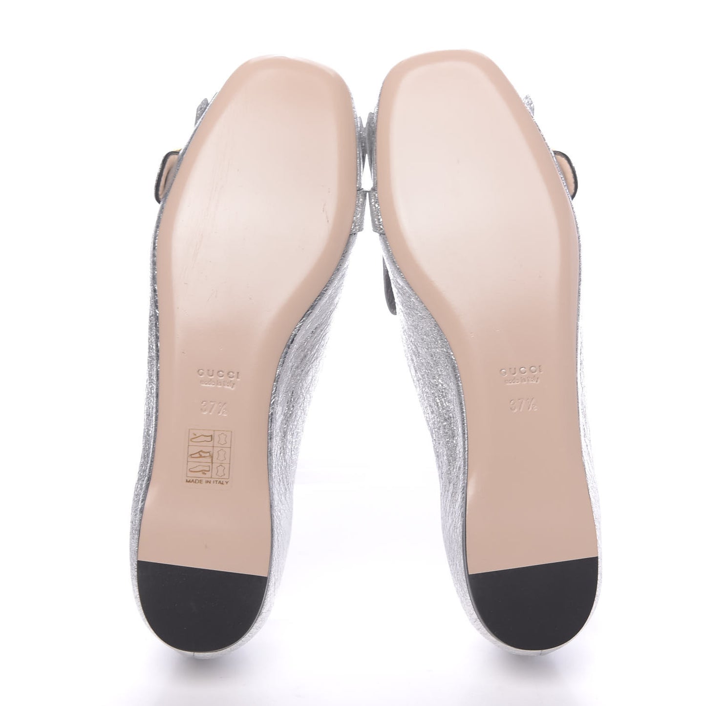 Galassia GG Marmont Fringe Flats 37.5 Argento