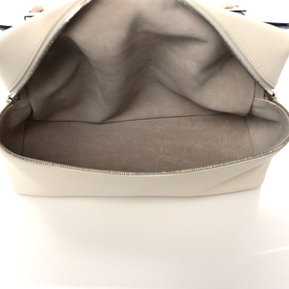 Loro Piana Grained Calfskin Braided L27 Extra Pocket Pouch Whisper White Blue Marine 5 of 9