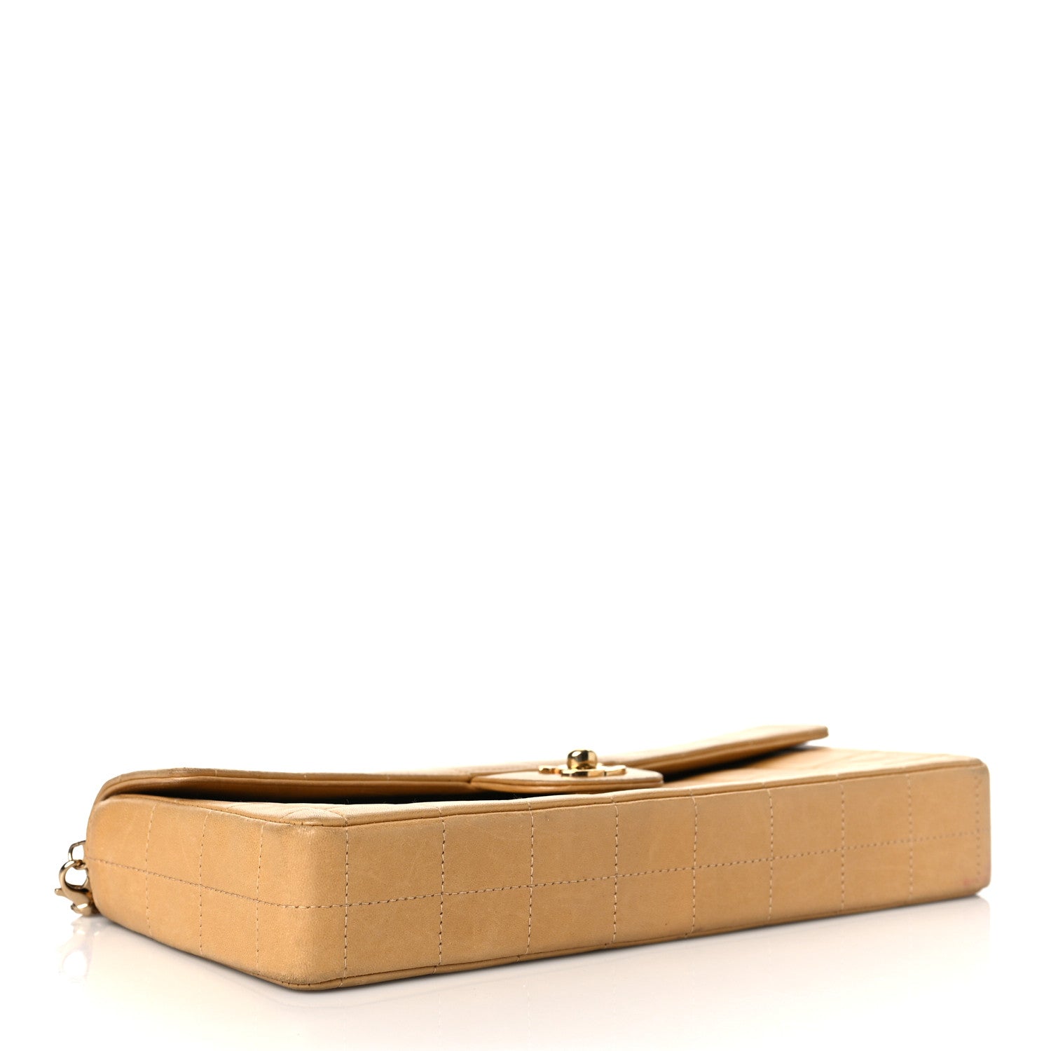 Chanel Lambskin East West Chocolate Bar Flap Beige 4 of 19