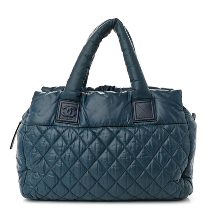 Chanel Nylon Quilted Large Coco Cocoon Reversible Tote Blue 1 of 19