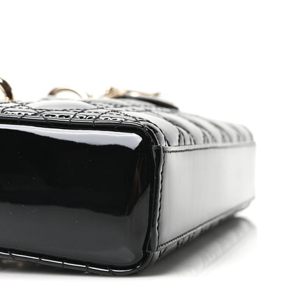 Christian Dior Patent Cannage Small Lady D-Joy Black 8 of 10