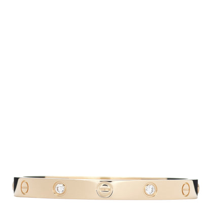 Cartier 18K Yellow Gold 4 Diamond LOVE Bracelet 16 1 of 5