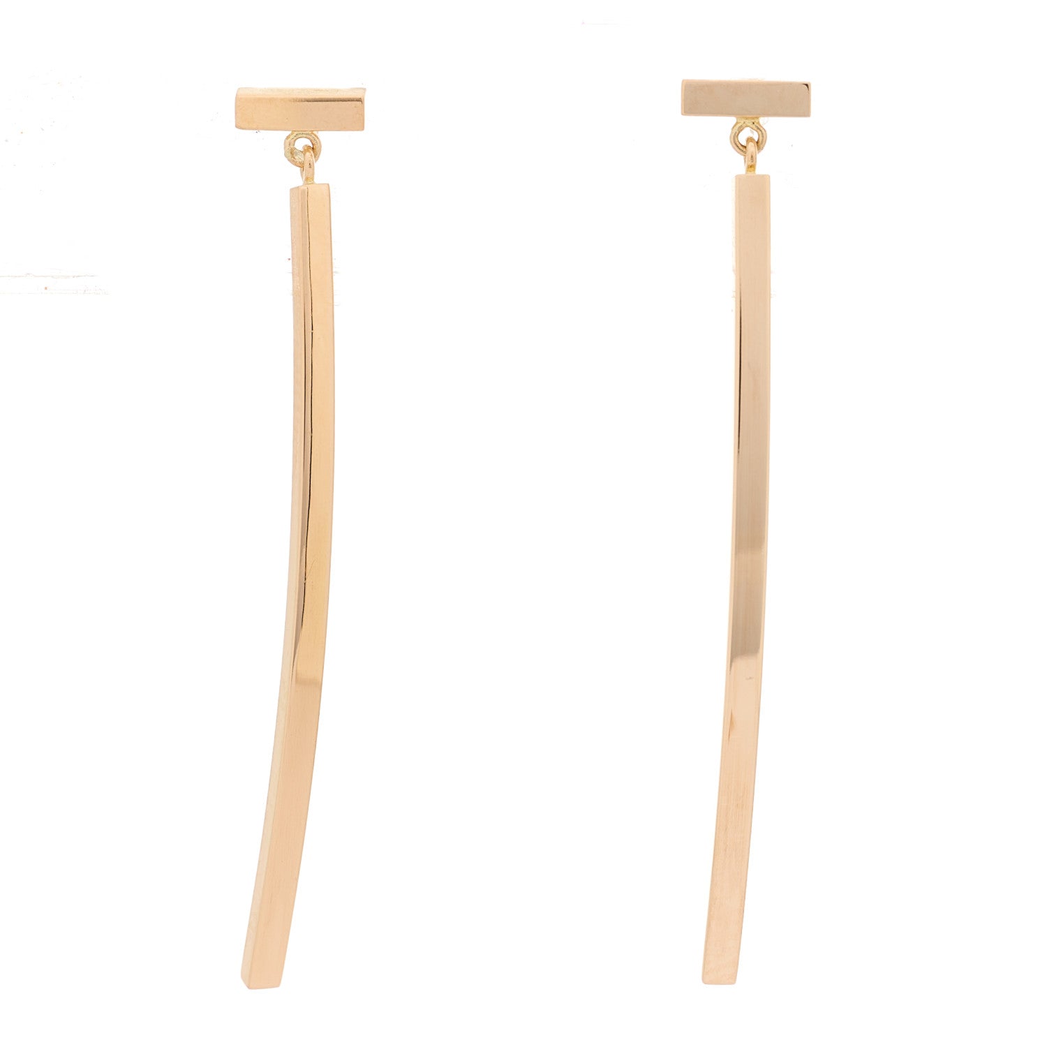Tiffany 18K Yellow Gold T Bar Earrings 1 of 5