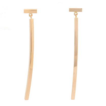 Tiffany 18K Yellow Gold T Bar Earrings 1 of 5