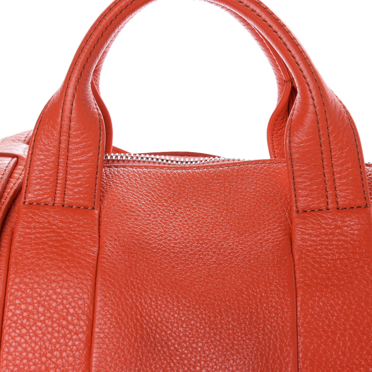 Alexander Wang Pebbled Lambskin Rocco Tangerine Pale Gold Hardware 10 of 11