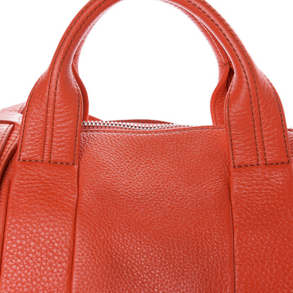 Alexander Wang Pebbled Lambskin Rocco Tangerine Pale Gold Hardware 10 of 11