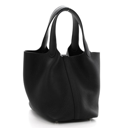 Hermes Taurillon Clemence Picotin Lock 18 PM Black 3 of 10