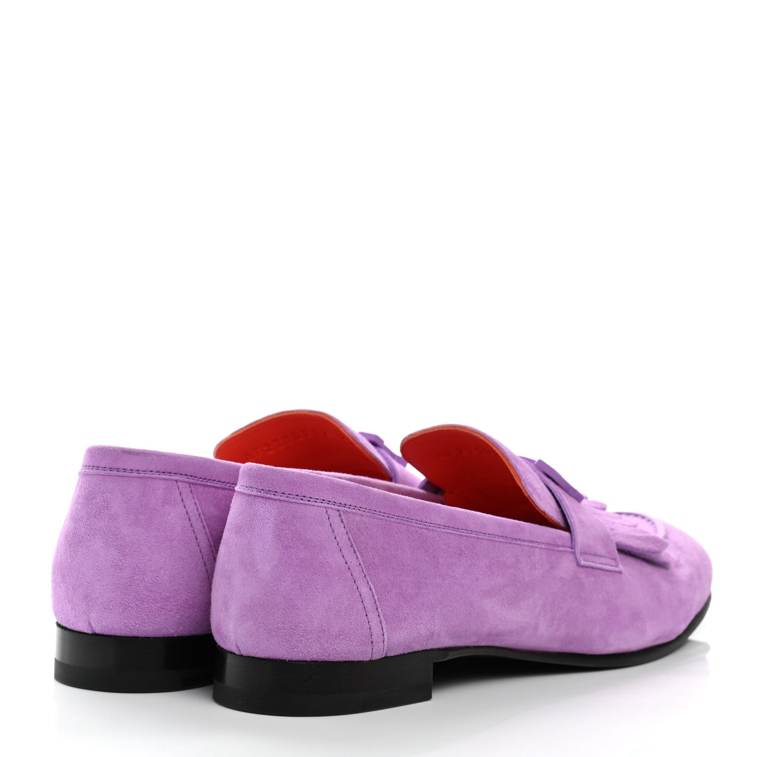 Hermes Suede Goatskin Womens Royal Loafers 39 Violet Parme 4 of 10
