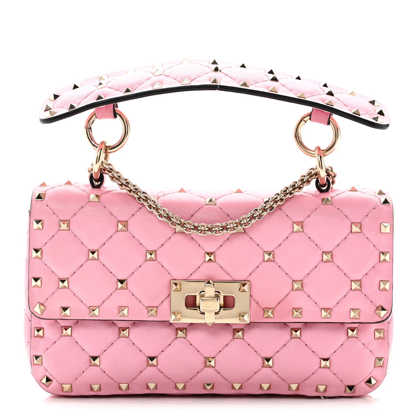 Nappa Small Rockstud Spike Shoulder Bag Giacinto