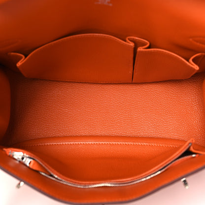 Hermes Taurillon Clemence Jypsiere 28 Orange 6 of 10
