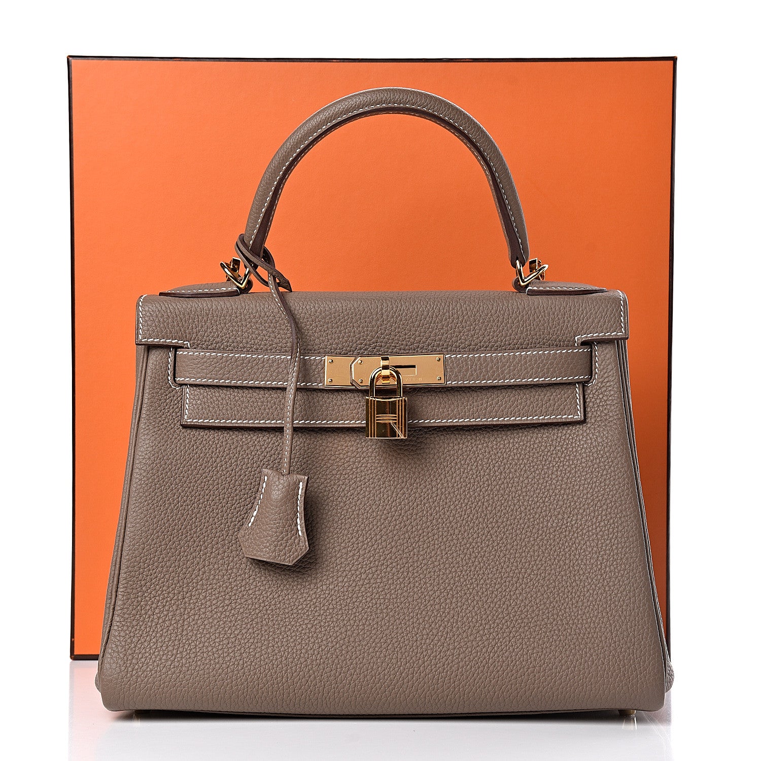 Hermes Togo Kelly Retourne 28 Etoupe 38 of 38