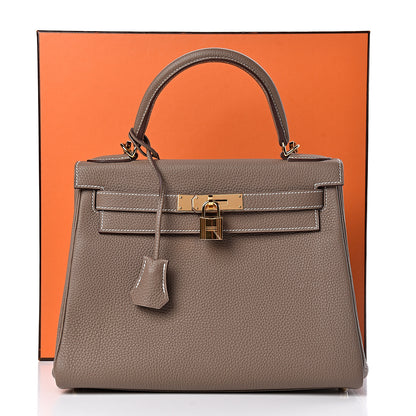 Hermes Togo Kelly Retourne 28 Etoupe 38 of 38