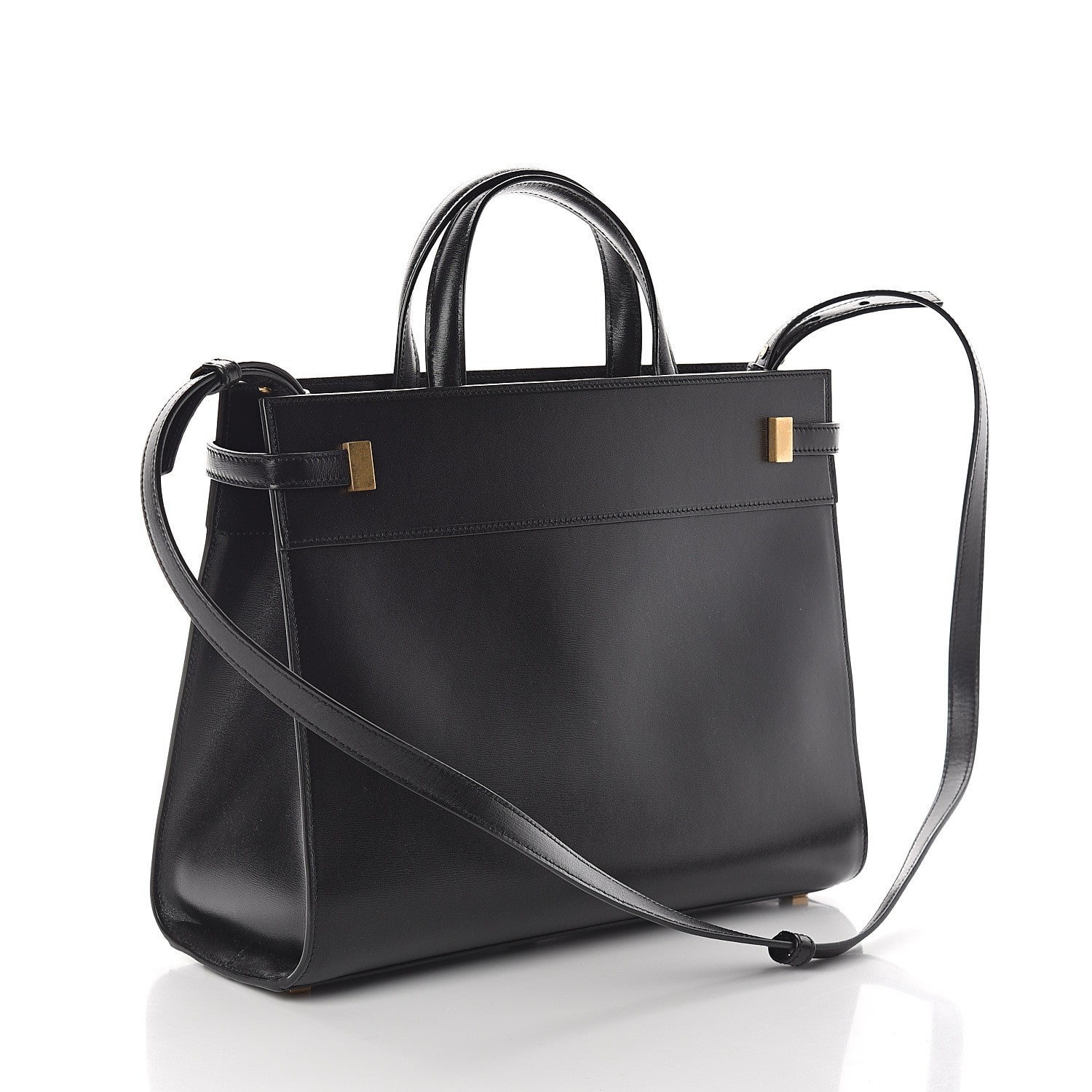 Saint Laurent Calfskin Small Manhattan Shopper Tote Black 2 of 8