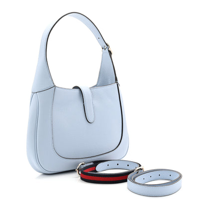 Gucci Grained Calfskin Web Medium Jackie 1961 Hobo Light Blue 3 of 10