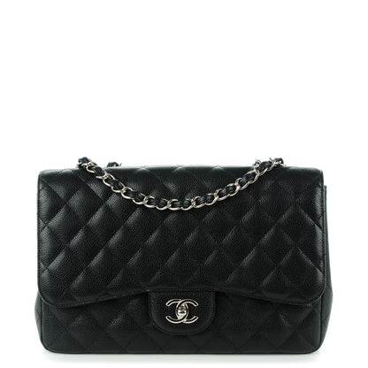 Chanel Caviar Quilted Jumbo Single Flap Black 1 of 8