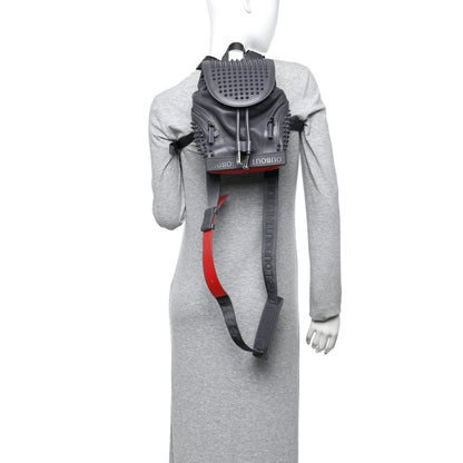 Christian Louboutin Calfskin Spiked Small Explorafunk Backpack Charbon 2 of 10